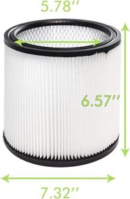 img 1 attached to ANBOO Replacement Filter for Shop-Vac 90304, 90350, 90333, 903-04-00, 9030400, 5 Gallon+ Wet/Dry Vacuum - Compatible with Shop Vac Vaccuums