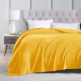 img 2 attached to EXQ Home Fleece Blanket Yellow