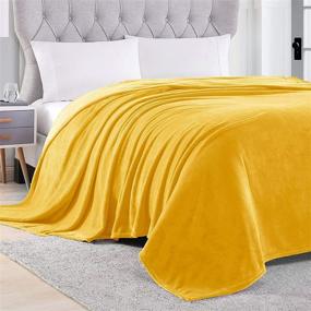 img 1 attached to EXQ Home Fleece Blanket Yellow