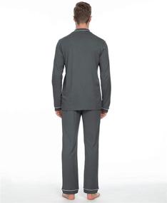 img 1 attached to Comfortable MEOMUA Bamboo Pajama Sleeve Sleepwear: Perfect Choice for Men's Sleep & Lounge