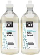 🌿 unscented better life natural dish soap: 44 fl oz (pack of 2) - *effective and gentle cleaning* logo