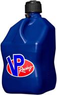 vp racing fuels motorsport 5 gallon square plastic utility jug blue – enhanced with close-trimmed cap and neck for superior seal, crafted from high-density plastic logo