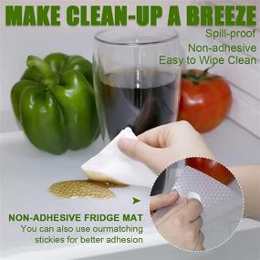 img 1 attached to 🥬 Clear EVA Refrigerator Shelf Liners: 7PCS 12 x 17.7 Inch Fridge Mats for Glass Shelves - Washable, Protects Drawers & Vegetables, Ideal for Kitchen Cupboards & Tables