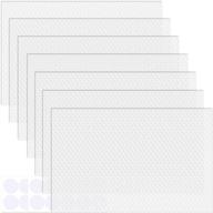 🥬 clear eva refrigerator shelf liners: 7pcs 12 x 17.7 inch fridge mats for glass shelves - washable, protects drawers & vegetables, ideal for kitchen cupboards & tables logo