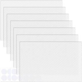 img 4 attached to 🥬 Clear EVA Refrigerator Shelf Liners: 7PCS 12 x 17.7 Inch Fridge Mats for Glass Shelves - Washable, Protects Drawers & Vegetables, Ideal for Kitchen Cupboards & Tables