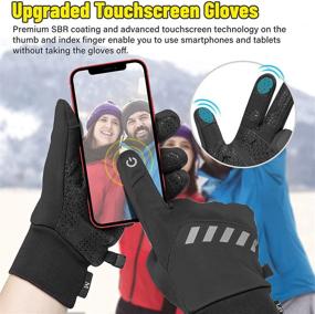 img 1 attached to ✋ LERWAY Touchscreen Anti Slip Resistant Windproof Gloves: Stay Warm and Connected with Enhanced Grip
