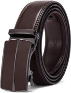 👖 goiacii leather automatic ratchet buckle: stylish and convenient belt fastening solution logo