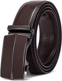 img 4 attached to 👖 GOIACII Leather Automatic Ratchet Buckle: Stylish and Convenient Belt Fastening Solution