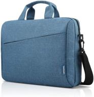 🎒 lenovo laptop carrying case t210, 15.6-inch laptop & tablet, sleek design, durable water-repellent fabric, business casual/school, gx40q17230 casual toploader - blue logo