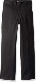 img 4 attached to Dickies Flexwaist Front Straight Charcoal Boys' Clothing ~ Pants