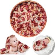 outivity pizza blanket for kids and baby: funny food throw blanket, soft flannel, round design - 49 inch soft throw blanket for bed couch logo
