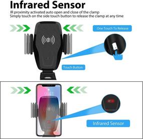 img 3 attached to 🚗 Iotton Wireless Car Charger: Fast Qi Charging Mount for iPhone 12/11/XS and Samsung Note10/S10