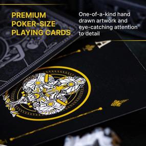 img 3 attached to 🃏 Infinitum Black Playing Cards: Unique Illustrated Deck for Kids and Adults, Includes Card Game e-Book