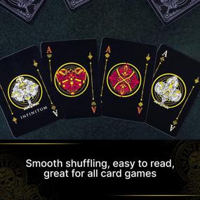 img 1 attached to 🃏 Infinitum Black Playing Cards: Unique Illustrated Deck for Kids and Adults, Includes Card Game e-Book