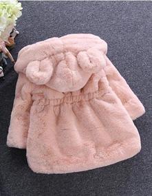 img 3 attached to Winter Warm Coats for Girls: Mallimoda Ear Hooded Faux Fur Fleece Jacket