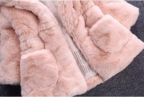 img 1 attached to Winter Warm Coats for Girls: Mallimoda Ear Hooded Faux Fur Fleece Jacket
