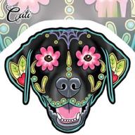 🐾 компания licensed originals inc. представляет: коллекцию стикеров cali of pretty - sugar skull dogs die cut (cali черный лабрадор) - уникальный, привлекательный дизайн! логотип