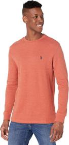 img 1 attached to Stay Warm in Style: U.S. Polo Assn. Men's Long Sleeve Crew Neck Solid Thermal Shirt