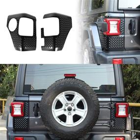 img 4 attached to 🚀 JeCar Rear Corner Guards Protectors for 2018-2020 Jeep Wrangler JL Unlimited Tail Light Cover Body Armor