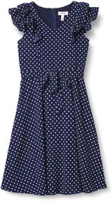 img 3 attached to 👗 Elegant Polka Dot Crepe Dress for Speechless Girls: A Perfect Choice for Every Occasion