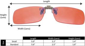 img 2 attached to 🕶️ Small FL-41 Clip-on Reading Glasses with Rose Tint for Migraines, Light Sensitivity Headache, Computer Eyestrain, and Fluorescent Glare