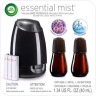 🌸 air wick essential mist: лаванда и цветок миндаля с освежающим ветерком пресной воды - диффузор + 2 заправки - освежитель воздуха логотип