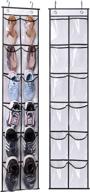 organize your shoes in style with misslo over the 👠 narrow door shoe organizer - 12 crystal pockets (2 packs, white) логотип