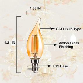 img 3 attached to 💡 Dimmable Chandelier LED Bulb - Candelabra Base, Equivalent to Traditional AlampEver Bulb