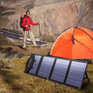 🔌 coocheer portable solar panel charger 120w - ideal for camping van, portable generator, power station, usb devices, cars, yachts - 2 usb ports & 1 dv port included logo