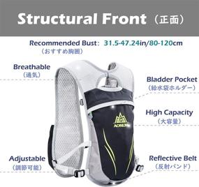 img 3 attached to Ultimate Azarxis Hydration Backpack Pack: Stay Hydrated during Marathon Trail Races with 5L / 5.5L / 8L Running Vest for Women and Men