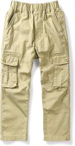 img 4 attached to Mesinsefra Cotton Multi Pockets Pull Cargo Boys' Clothing ~ Pants