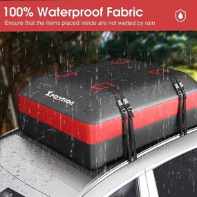 img 1 attached to 🚚 XPORTION Rooftop Cargo Carrier Bag - 20 Cubic Feet Car Roof Cargo Bag with Waterproof Storage. Ideal for Vehicles, Anti Slip Mat, Reinforced Straps, and Door Hooks.