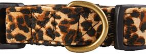 img 2 attached to 🦁 YUDOTE Animal Print Designer Dog Collars - Adjustable Pet Collars for Dogs and Puppies, Leopard, Tiger, and Zebra Patterns - Well Made, Soft & Comfy