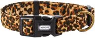 🦁 yudote animal print designer dog collars - adjustable pet collars for dogs and puppies, leopard, tiger, and zebra patterns - well made, soft & comfy logo