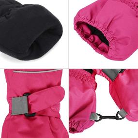 img 2 attached to 🧤 Waterproof Thermal Winter Snow Fleece Lined Insulated Gloves for Baby Toddlers (Ages 1-3, 3-5)