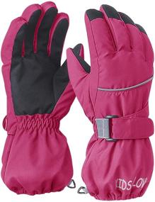 img 4 attached to 🧤 Waterproof Thermal Winter Snow Fleece Lined Insulated Gloves for Baby Toddlers (Ages 1-3, 3-5)