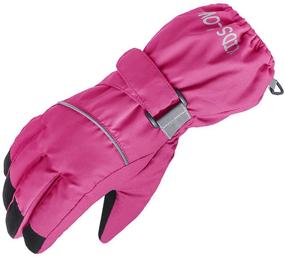 img 1 attached to 🧤 Waterproof Thermal Winter Snow Fleece Lined Insulated Gloves for Baby Toddlers (Ages 1-3, 3-5)