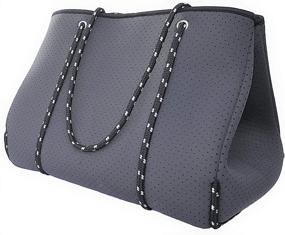 img 4 attached to 👜 Дизайнерские женские сумки и кошельки из неопрена Pole Tribe: коллекция элегантных сумок Hobo.
