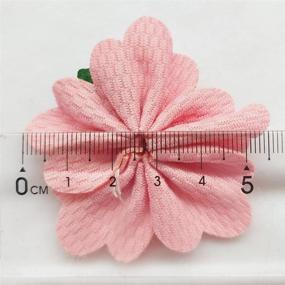 img 1 attached to 🌸 Chenkou Craft Large 6CM Padded Felt Ribbon Flowers Bow Appliques Decoration 15pcs: Beautiful & Versatile Floral Embellishments for DIY Projects