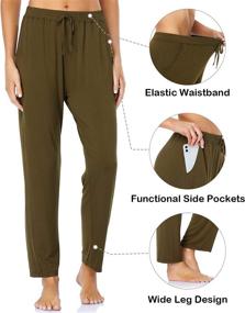 img 2 attached to 👖 ASIMOON Women's Yoga Pants Comfortable Wide Leg Casual Lounge Pants Loose Stretch Drawstring Athletic Pants with Pockets