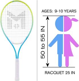 img 2 attached to 🎾 Insum Junior Tennis Racquet 25-inch Starter (Ages 9-10) for Kids with Shoulder Strap Cover Bag - Perfect for Beginners