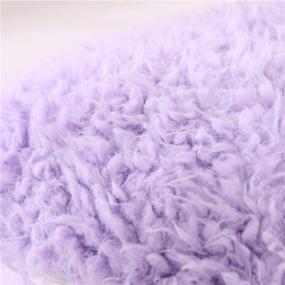 img 2 attached to 😍 MooWoo Fluffy Heart Throw Pillow: Shaggy Faux Fur, Decorative Design for Indoor and Outdoor (Purple, Heart Shape-15.7X15.7 Inches)