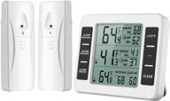 oria wireless refrigerator thermometer with 2 sensors: audible alarm, min/max display, lcd - ideal for home & restaurants logo