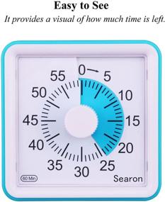 img 3 attached to 🕒 Visual Timer for Kids with Autism - 3.07" Square Analog Countdown Timer - 60-Minute, Silent Ticking - Ideal for Kids, Teachers, Home, School, Classroom, Children, & Adults with Special Needs