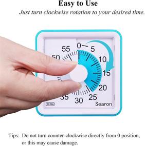 img 2 attached to 🕒 Visual Timer for Kids with Autism - 3.07" Square Analog Countdown Timer - 60-Minute, Silent Ticking - Ideal for Kids, Teachers, Home, School, Classroom, Children, & Adults with Special Needs