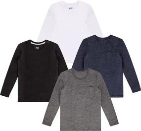 img 4 attached to Boys Long Sleeve Pocket Shirts Boys' Clothing