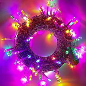 img 3 attached to 🎄 Multicolor Waterproof Christmas Lights, 42.98FT Xmas String Light with 8 Modes, Indoor and Outdoor Holiday Decorations for Christmas Tree, Wedding, Party, Bedroom