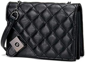 img 4 attached to 👜 Stylish Hanbella Quilted Leather Satchels: Cute Shoulder Crossbody Purses for Women and Teens