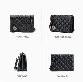 img 3 attached to 👜 Stylish Hanbella Quilted Leather Satchels: Cute Shoulder Crossbody Purses for Women and Teens
