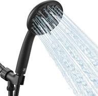 🚿 vmasstone high pressure handheld shower head - 7-spray setting showerhead kit with 59&#34; stainless steel hose and adjustable mount for showering enjoyment - even at low water flow (model: hm-002 matte black) logo